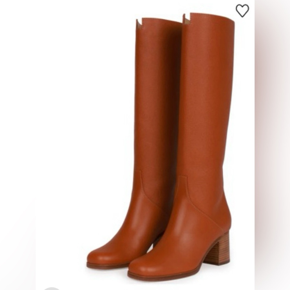 Hermes Brown Heeled Boots
